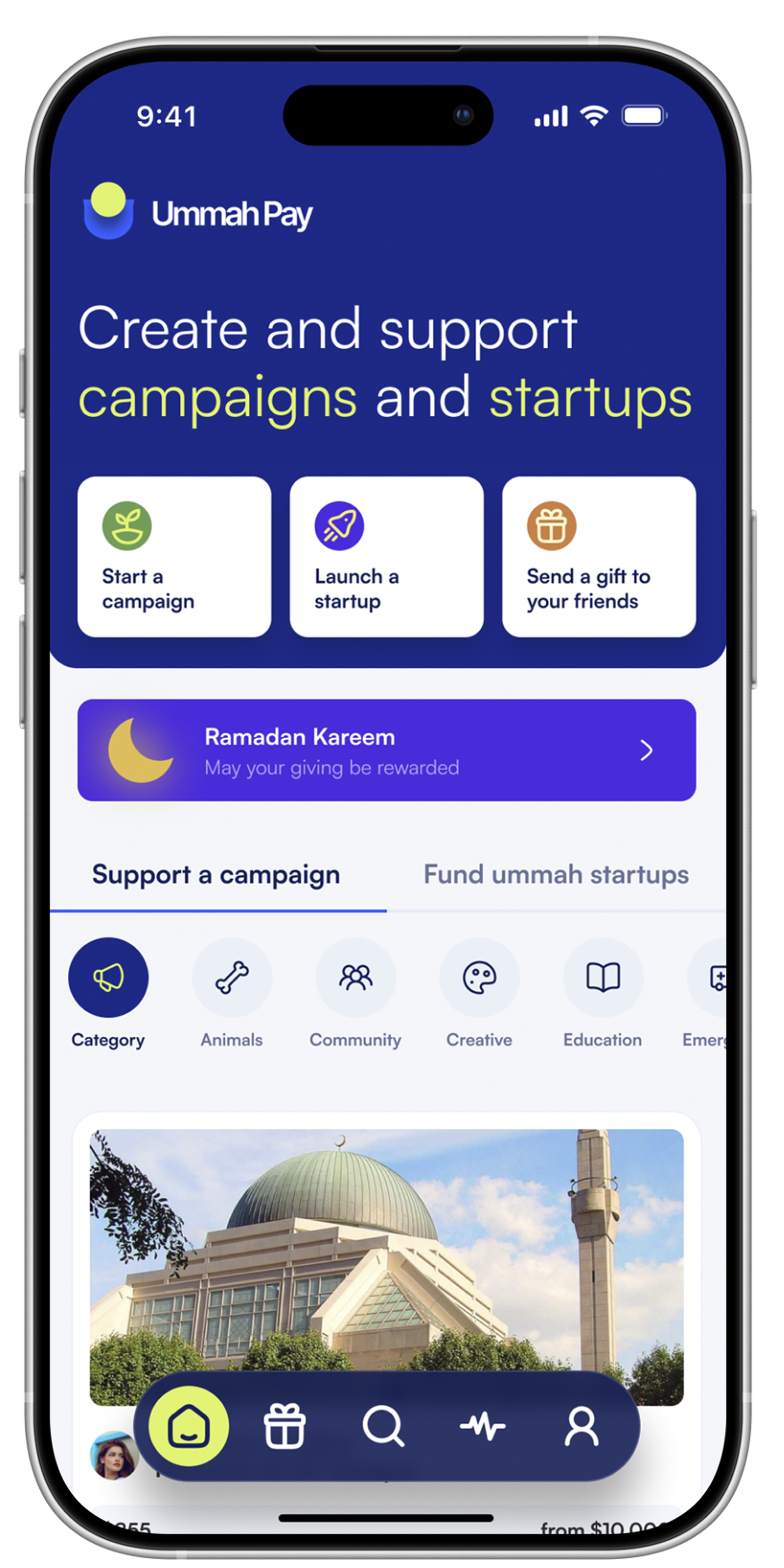 Ummah Pay App Interface